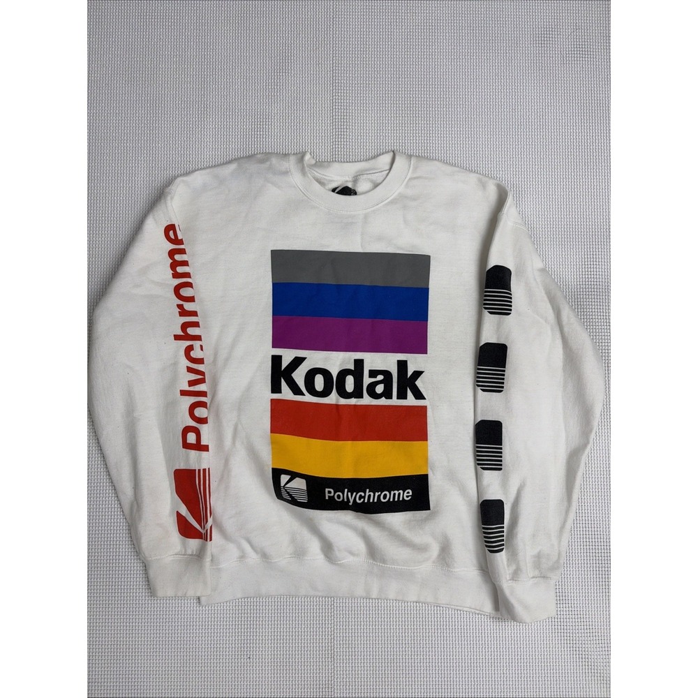 Kodak White Sweatshirt Size M 50%Cotton 50% Polyester
